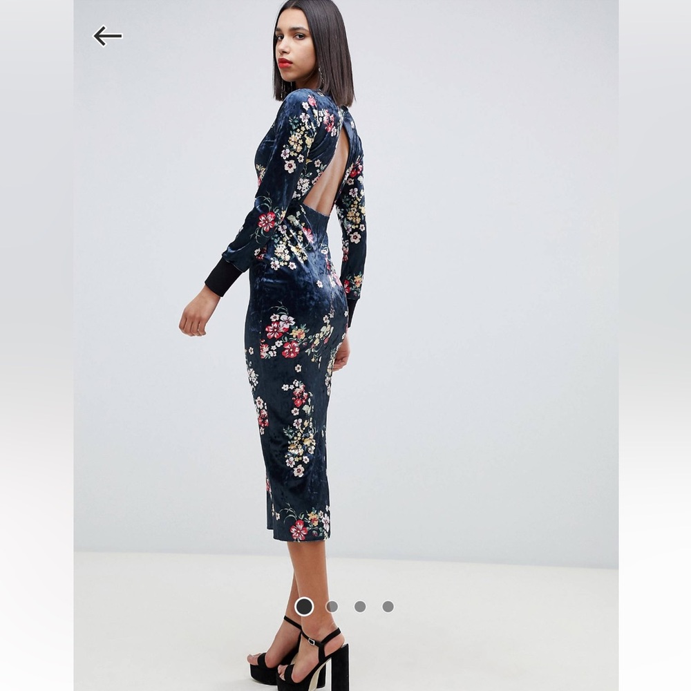ASOS open back velvet dress
